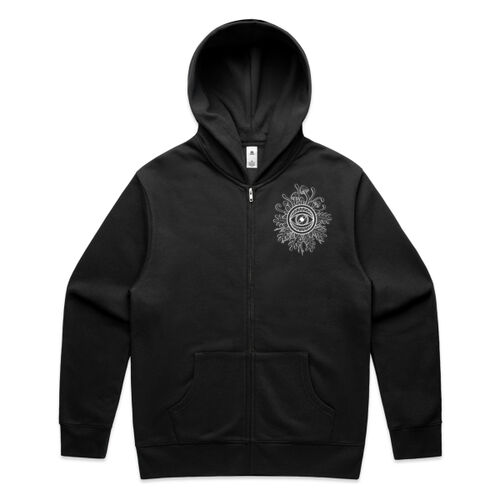 Earthly connections zip hoodie black Thumbnail
